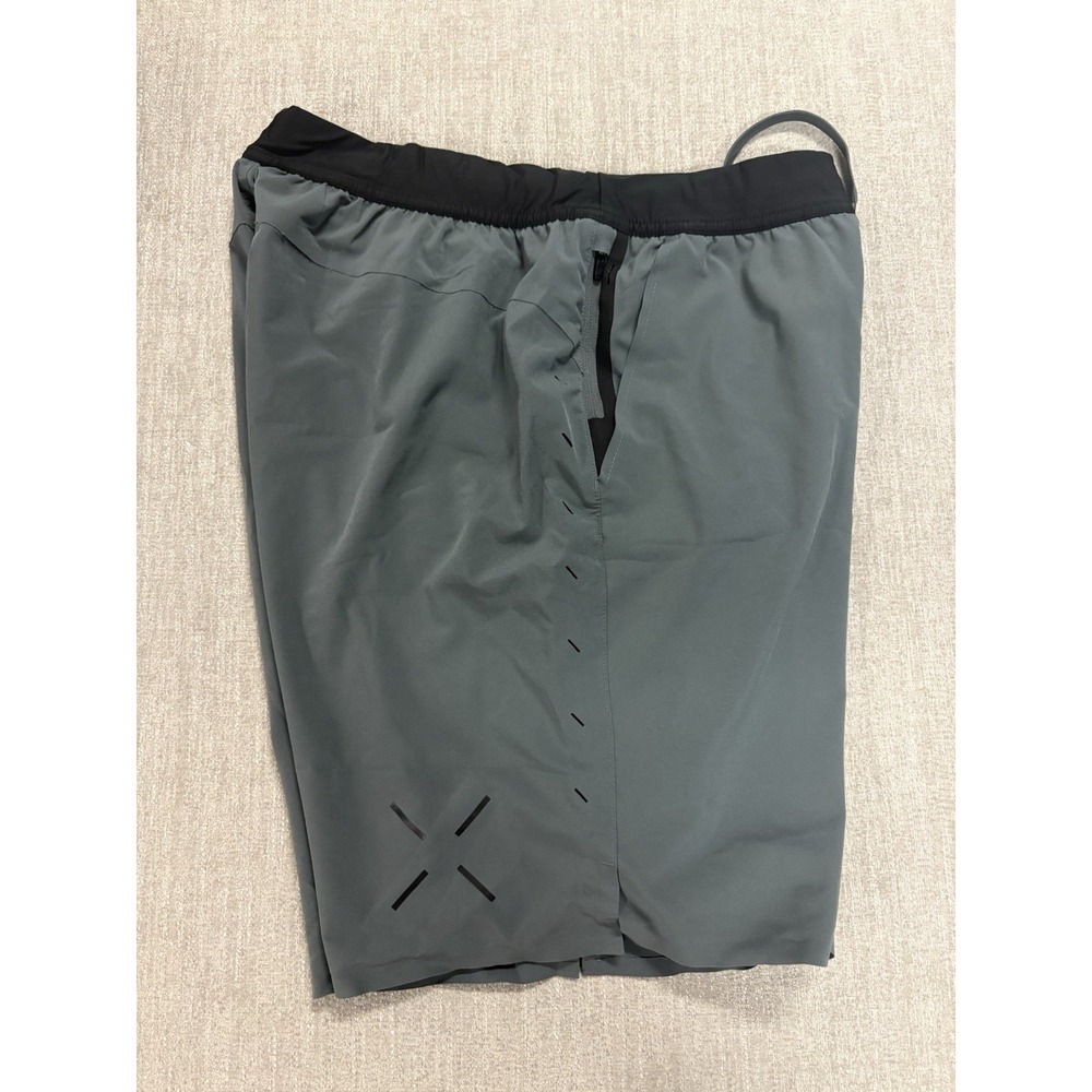 Ten Thousand Interval Shorts Men's Large 9" Inseam Lined Grey Performance Gym